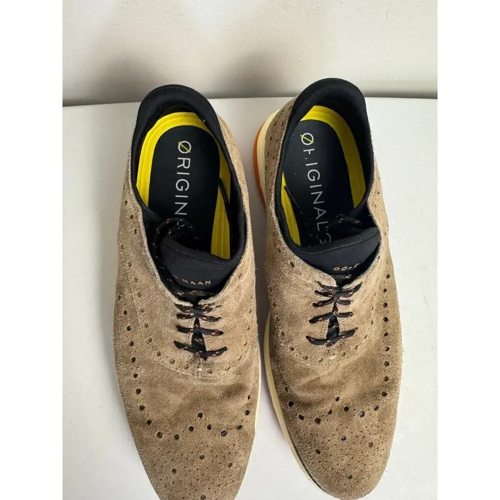 COLE HAAN ORIGINALGRAND ULTRA WING OX BROWN NUBUCK C32069 US SIZE 11 1/2M SHOE